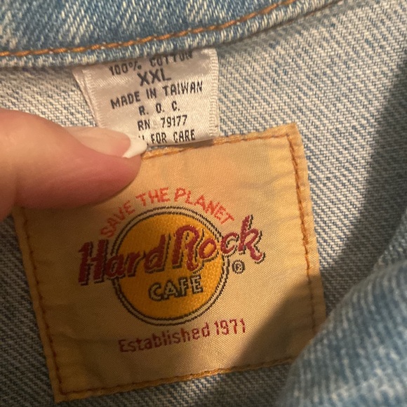 Vintage Mens or woman Hard Rock Cafe Orlando denim jacket - Picture 2 of 3